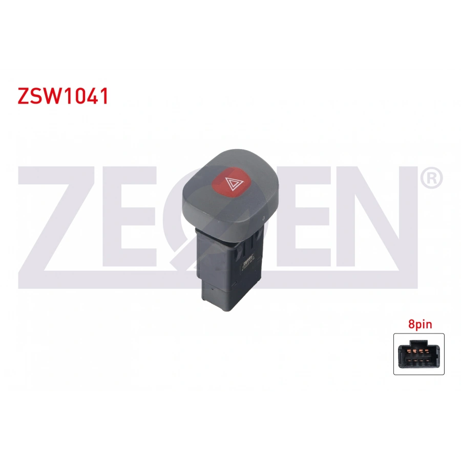 FLASOR ANAHTARI 8 PIN KIRMIZI ISIK RENAULT CLIO II 1998-2005