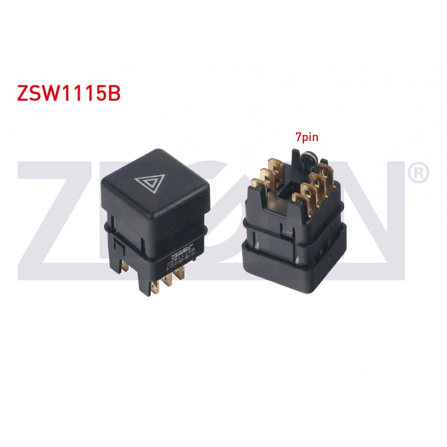 FLASOR ANAHTARI KARE 7 PIN SIYAH FIAT DOGAN SLX 1993-1997