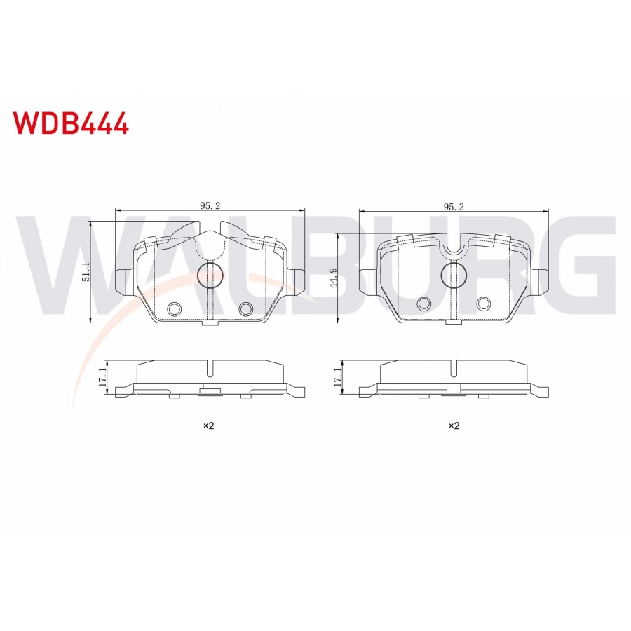 FREN BALATA ARKA BMW 1 SERISI (E87) 116 i 2003-2012/ 118 i 2003-2012/ 120 i 2003-2012/ 1 SERISI (E81) 118 i 2004-2012/ 3 SERISI (E90) 316 Ti 2005-2011/ 318 CL 2005-2011/ 318 D 2005-2011