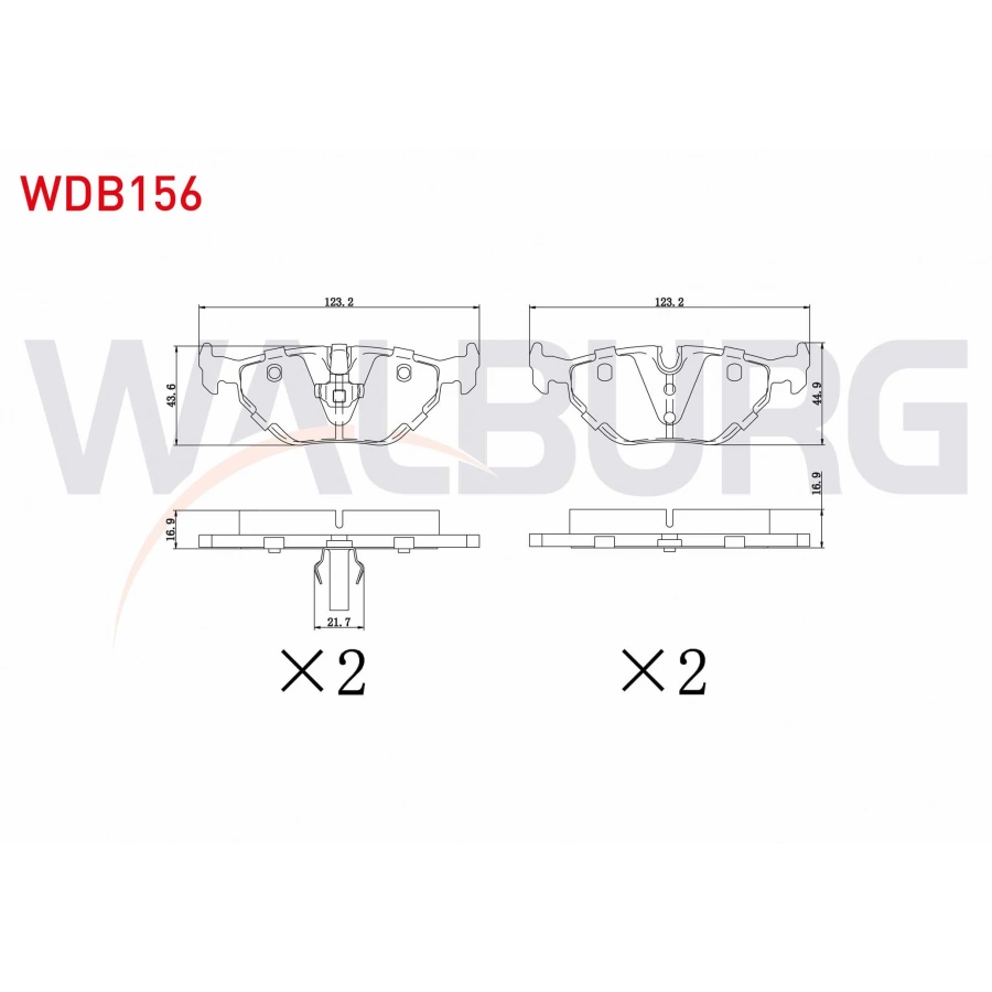 FREN BALATA ARKA BMW 3 SERISI (E36) 318 i 1990-1998/ (E36) 320 i 1990-1998/ (E36) 325 i 1990-1998/ (E36) 328 Ci 1990-1998/ (E46) 320 D 1998-2005/ (E46) 316 i 1998-2005/ (E46) 325 i 1998-2005