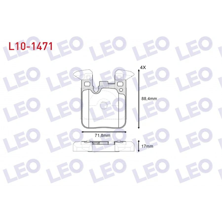 FREN BALATA ARKA BMW 3 SERISI (F30) 316 i 17.00mm 2011-