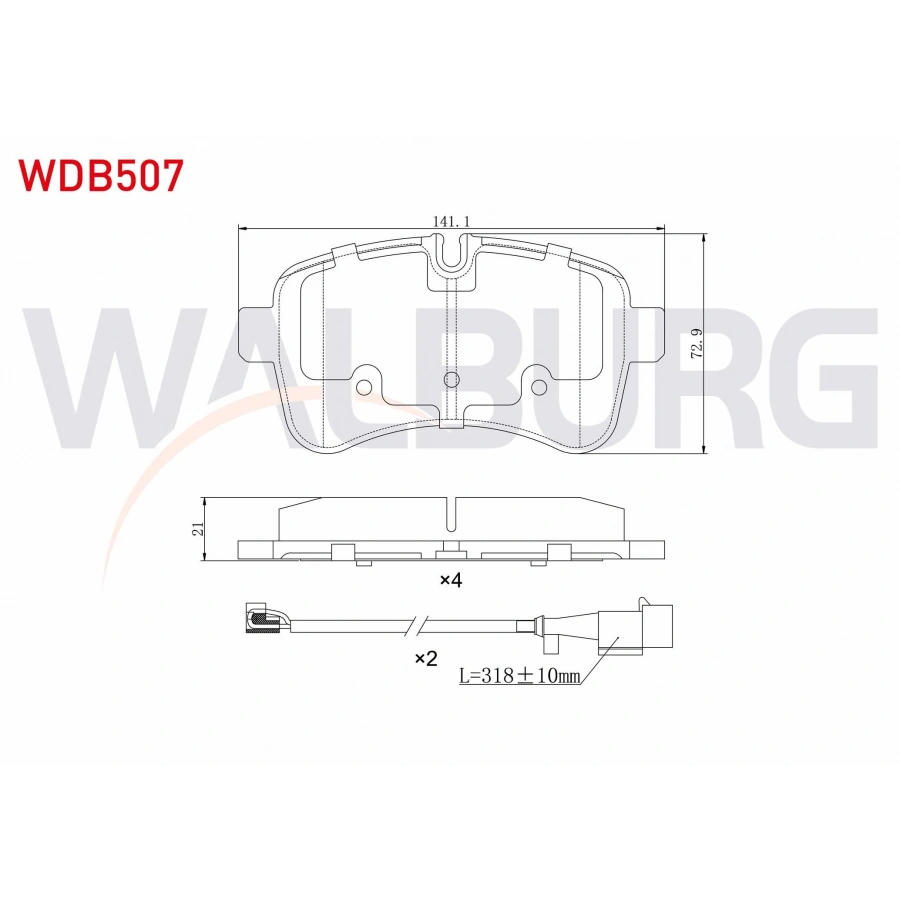 FREN BALATA ARKA FISLI IVECO DAILY IV 2.3i 2006-2011