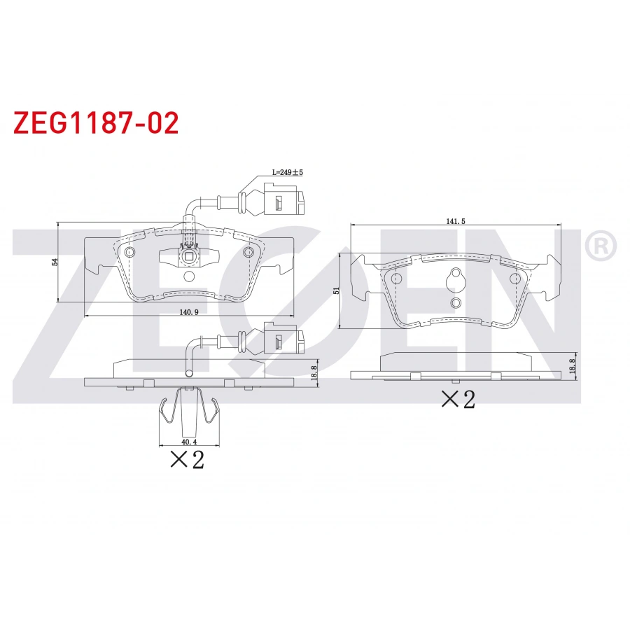 FREN BALATA ARKA FISLI VOLKSWAGEN TOUAREG (7LA,7L6,7L7) 2.5 R5 TDI - 3.0 V6 TDI - 3.2i V6 2002-2010