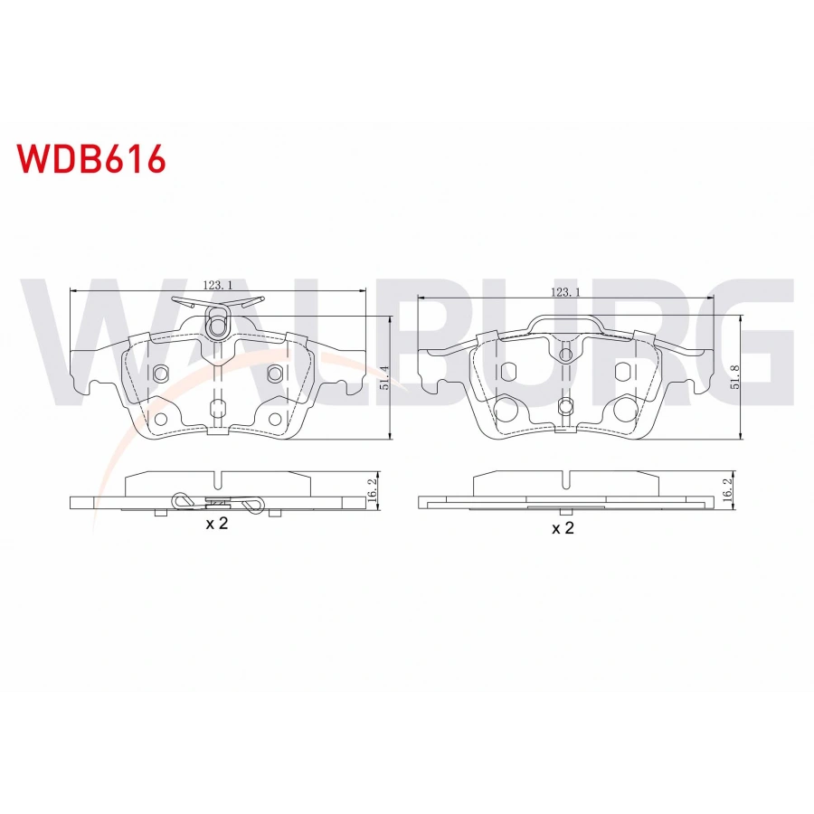 FREN BALATA ARKA FORD TOURNEO CONNECT 1.6 TDCI 2013-/ 1.5 TDCI 2013-/ TRANSIT CONNECT 1.5 TDCI 2013-/ 1.6 TDCI 2013-/ FOCUS III 1.6i 2011-2015/ GRAND C-MAX 1.6 TDCI 2011-/ KUGA II 1.6 16v 2013-