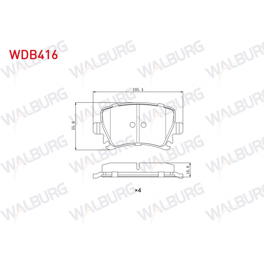 FREN BALATA ARKA GOLF V 1.4 TSI 2003-2009/ CADDY III 2.0 SDI 2004-2015/ JETTA III 1.6 FSI 2005-2010/ TIGUAN 1.4 TSI 2016-/ PASSAT 1.4 TSI 2005-2008/ A3 1.6 2003-2012/ LEON 1.4 TSI 2005-2012