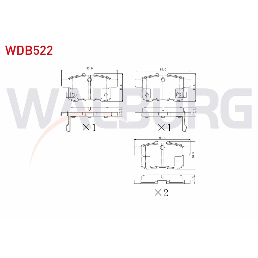 FREN BALATA ARKA HONDA ACCORD VIII (CU) 2.0 I-VTEC 2008- / ACCORD VIII (CU) 2.2 I-CDTI 2008-