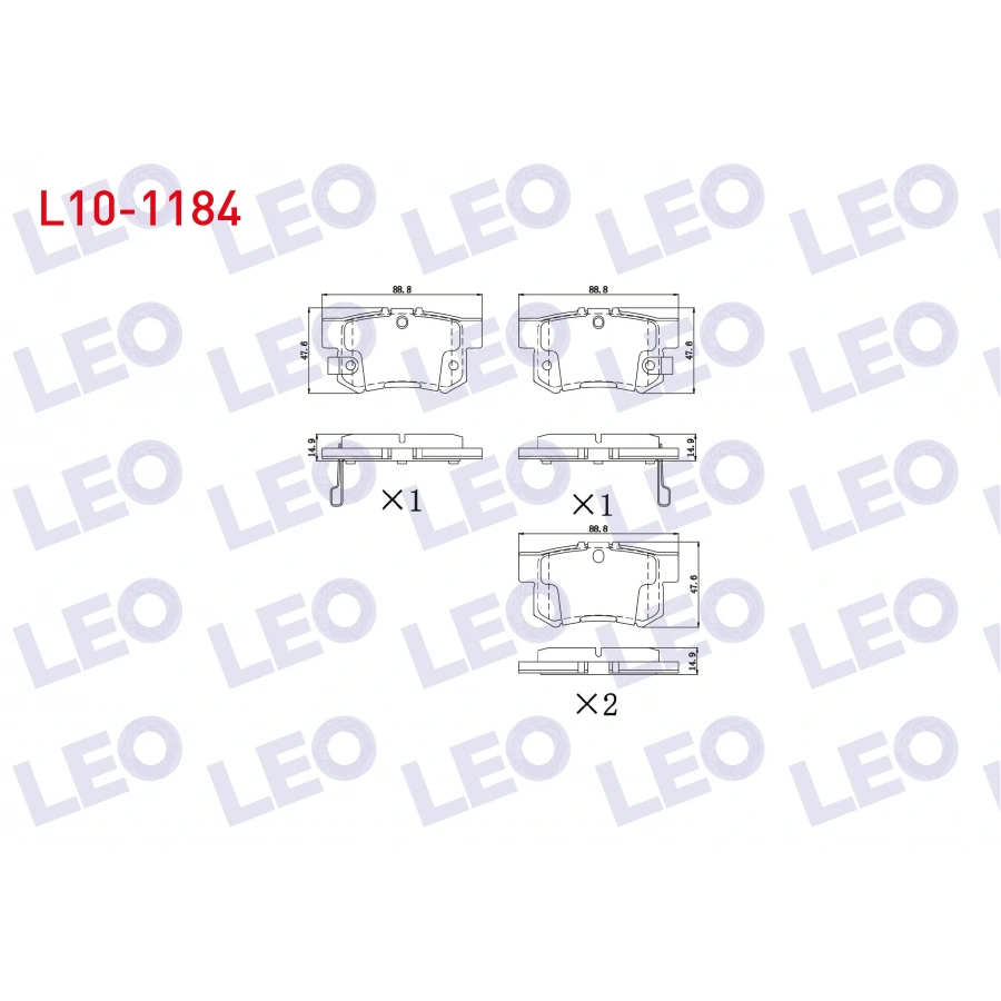 FREN BALATA ARKA IKAZLI CIVIC VII 1.4i 2000-2006/CIVIC VIII 1.6 2005-2012/ CIVIC VI 1.6i 1995-2001 / CIVIC VI 2.0i 1995-2001/ CIVIC VII 1.4i 2000-2006/ CIVIC TYPE-R 2.0 2001-2005/S2000 2.0 V-TEC 1999-