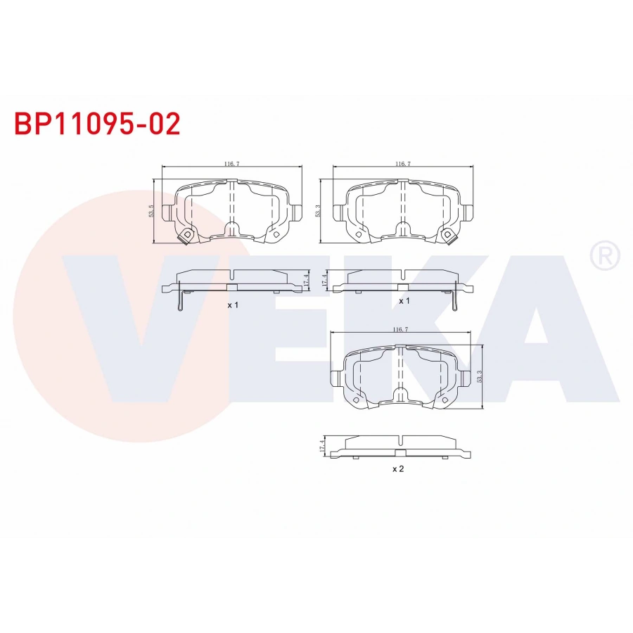 FREN BALATA ARKA IKAZLI FIAT FREEMONT (JF) 2.0 MJT 170 HP 2011-/ CHRYSLER G.VOYAGER 3.3i 2008- / JEEP WRANGLER III 2.8 CRDI 2007- / DODGE NITRO 2.8 CRD 2007- / DODGE JOURNEY 2.0 CRD 2008-