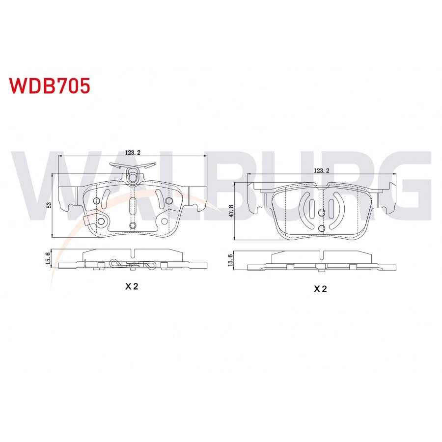 FREN BALATA ARKA IKAZLI FORD MONDEO V 2014-/ FOCUS IV 2018-/ KUGA II 2014-2019/ S-MAX 2015-