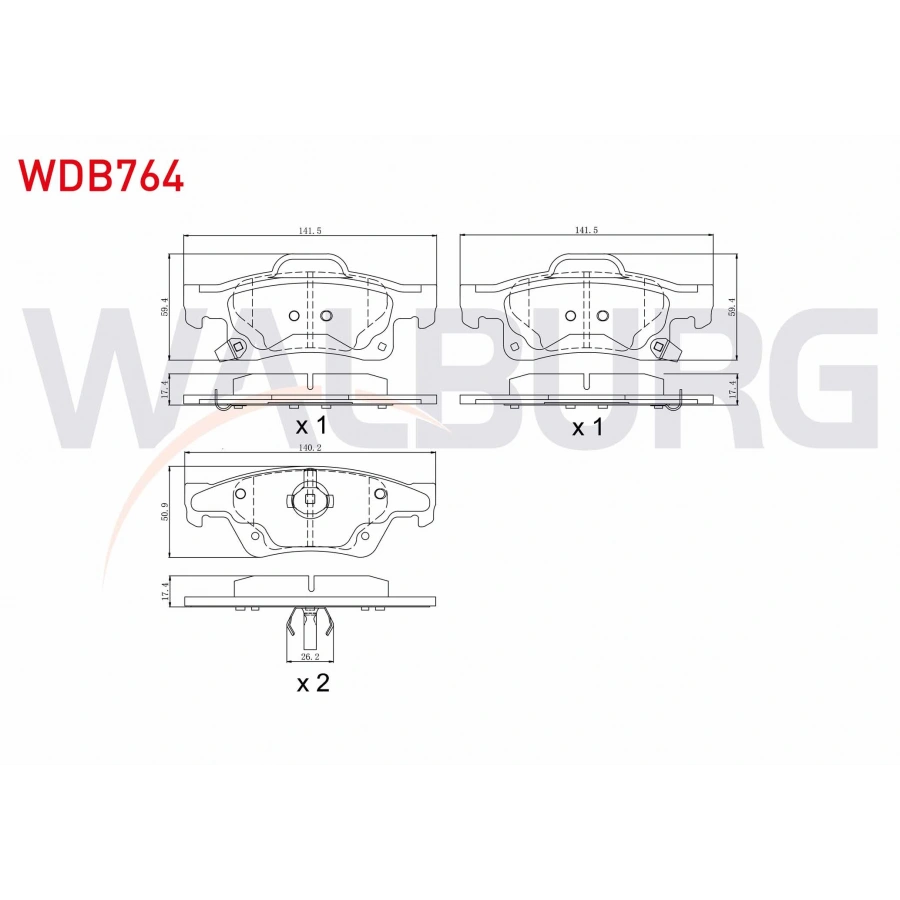 FREN BALATA ARKA IKAZLI JEEP GRAND CHEROKEE IV (WK,WK2) 3.0 CRD 4X4 2010-