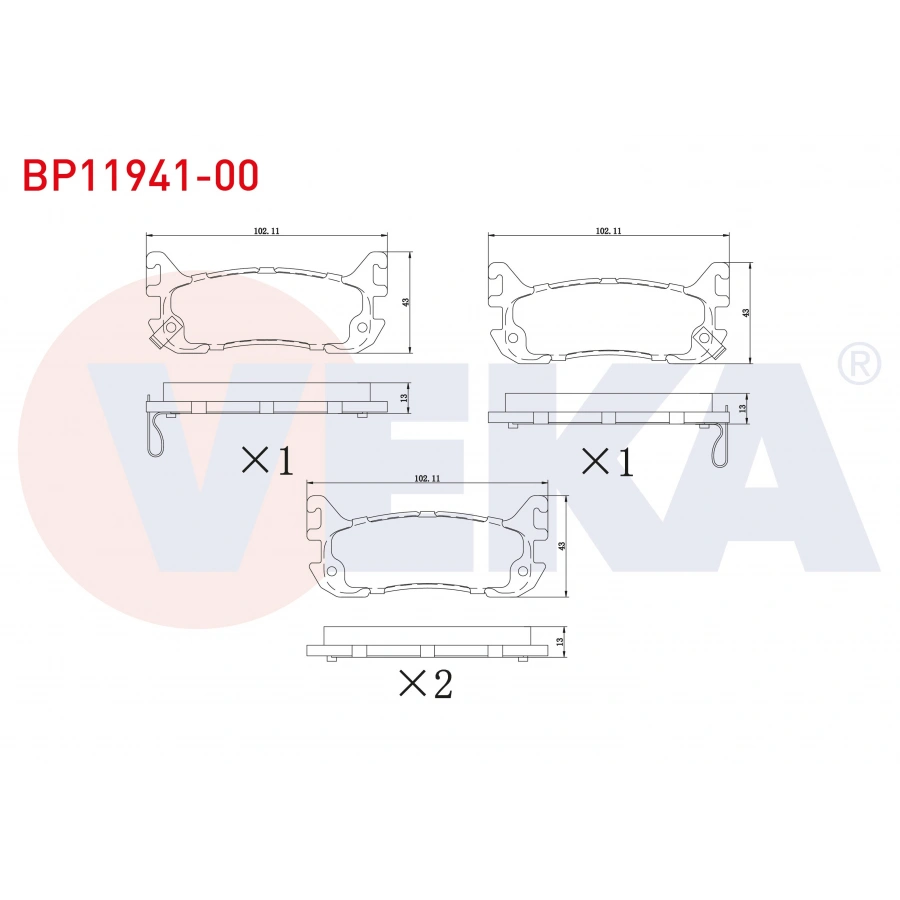 FREN BALATA ARKA IKAZLI MAZDA 323 V 1.5i 16v - 1.8i 16v 1994-1998 / MX-5 I 1.6i 16v - 1.8 1990-1998