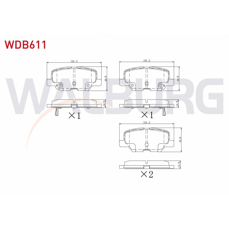 FREN BALATA ARKA IKAZLI MITSUBISHI ASX (GA,W) 1.6 2010-/ 1.8 2010-/ OUTLANDER III (GGW,GFW) 2.0 2012-/ CITROEN C4 AIRCROSS 1.6 HDI 2012-/ PEUGEOT 4008 1.6 HDI 2012-/ MAZDA 6 (GJ,GH) 2.0 2013-