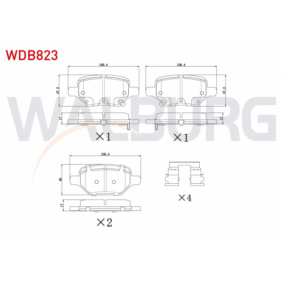 FREN BALATA ARKA IKAZLI OPEL MOKKA 1.4 - 1.6 - 1.6 CDTI 2012-