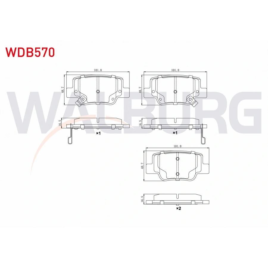 FREN BALATA ARKA IKAZLI TOYOTA VERSO (_AUR2_, _ZGR2_) 1.6 2009- / VERSO (_AUR2_, _ZGR2_) 1.8 2009-