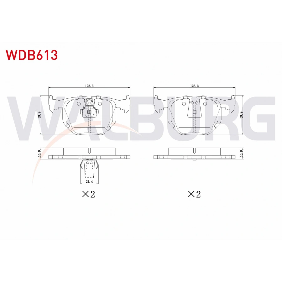 FREN BALATA ARKA LAND ROVER RANGEROVER III 3.0 TD 6 2002-2012/BMW X5 3.0 D 2000-2007/(E53) 3.5 XD 2000-2007/(E53) 4.4 2000-2007/BMW X3 (E83) 2.0 D 2004-2010/(E83) 3.0 D 2004-2010/(E83) 2.5 2004-2010