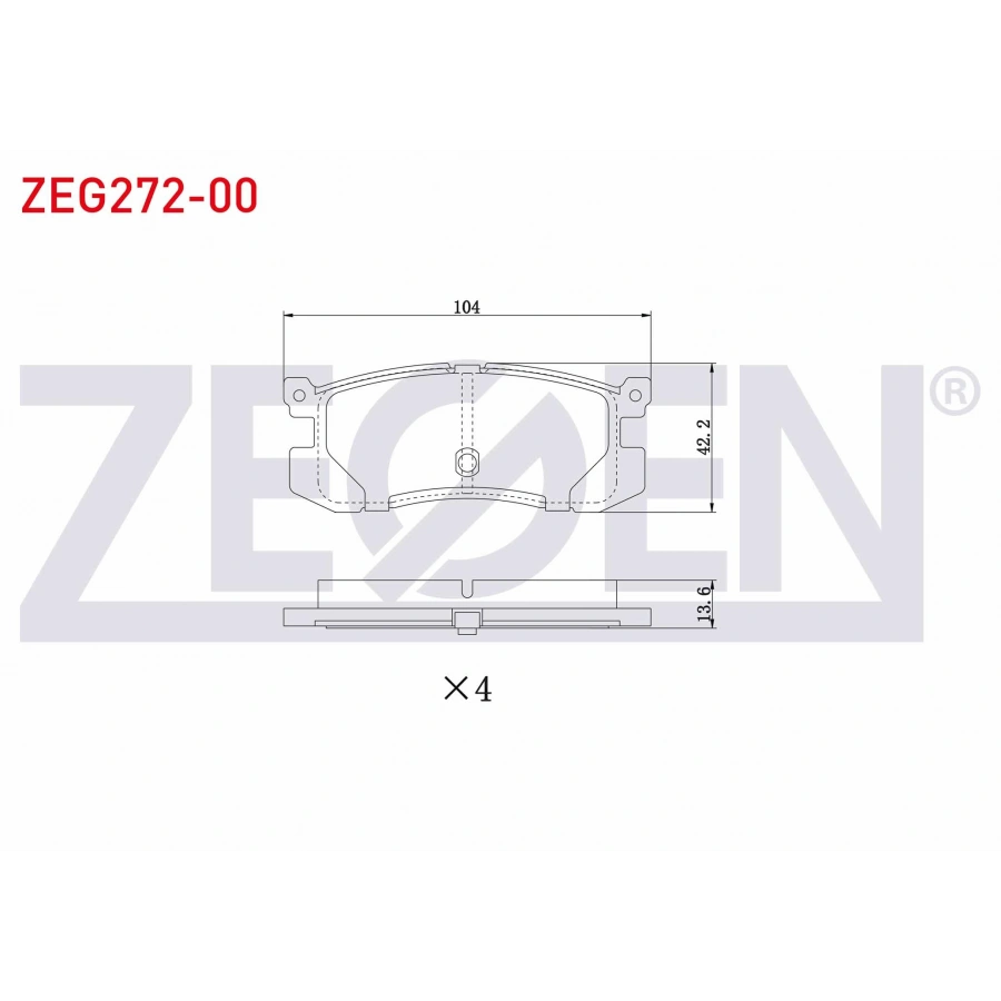 FREN BALATA ARKA MAZDA 626 III (GD) 1.8i 1987-1992 / 626 III (GD) 2.2i 16v 1987-1992 / 626 III (GD) 2.0 D 1987-1992 / 626 III (GD) 2.0i 16v 1987-1992