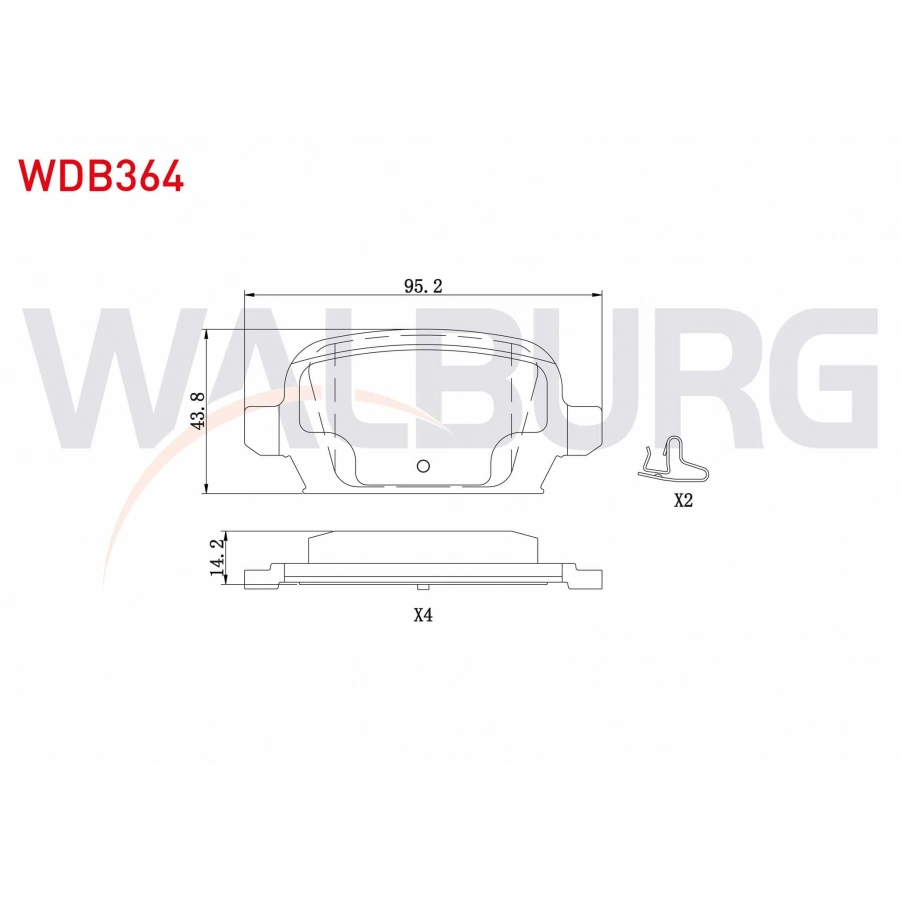 FREN BALATA ARKA OPEL COMBO C 1.3 CDTI 2001-2006 / COMBO C 1.7 CDTI 2001-2006 / COMBO C 1.7 CDTI 2001-2006