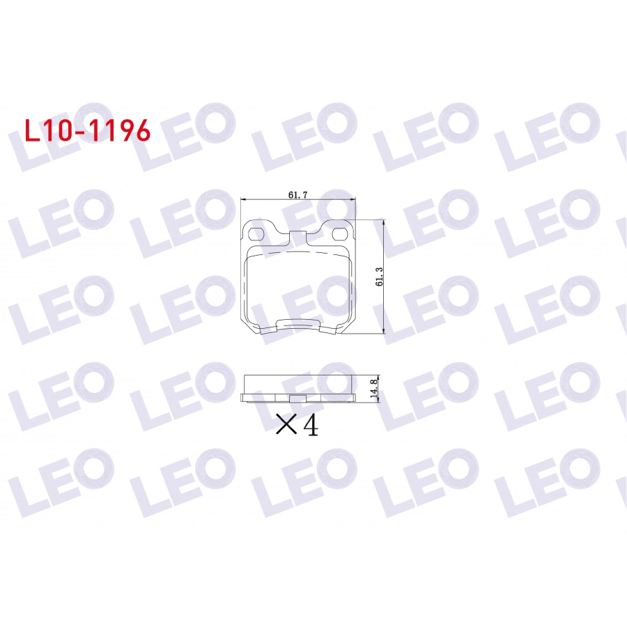 FREN BALATA ARKA OPEL VECTRA B 1.6i 1995-2003/ VECTRA B 2.0i 1995-2003/ VECTRA B 2.0 DTI 1995-2003/ VECTRA B 2.5 V6 1995-2003/ VECTRA B 2.0 DI 1995-2003/ OMEGA A 3.0i 1986-1994