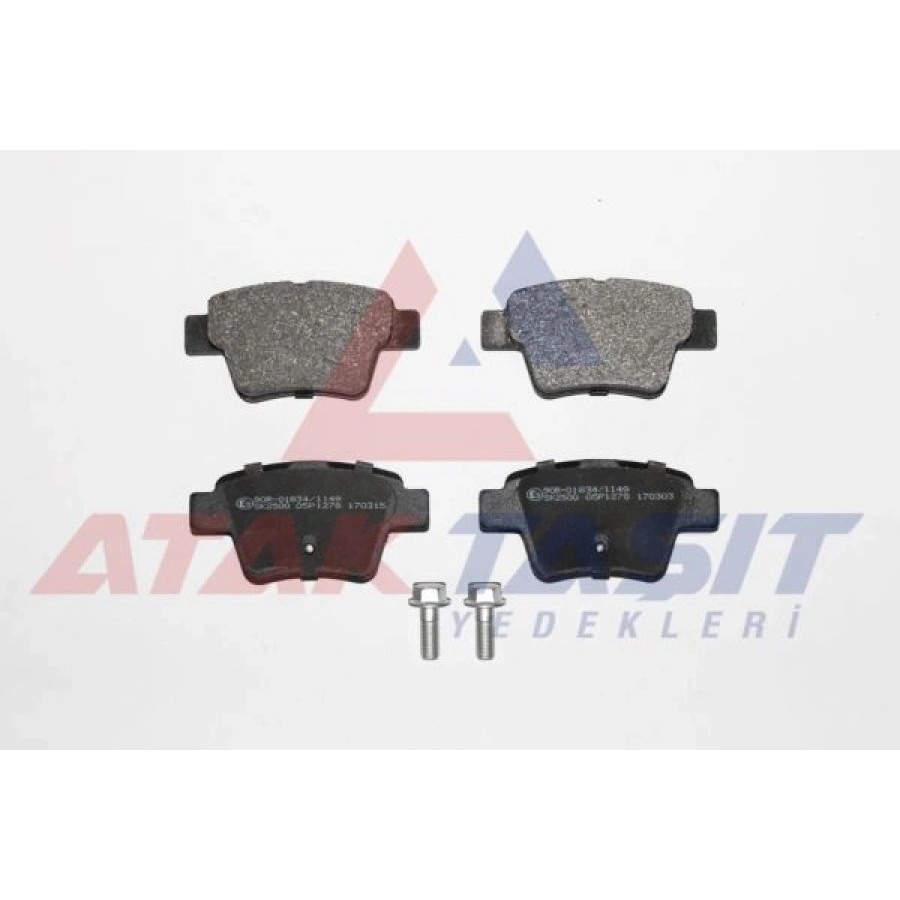 FREN BALATA ARKA PEUGEOT 307 1.6 90 HP 2000-2007 / 307 1.6 HDI 90 HP 2000-2007 / 207 1.4 HDI 2006-2012 / 207 1.6i 16v 2006-2012 / CITROEN C4 1.6 HDI 2004-2009/ C4 1.6 2004-2009