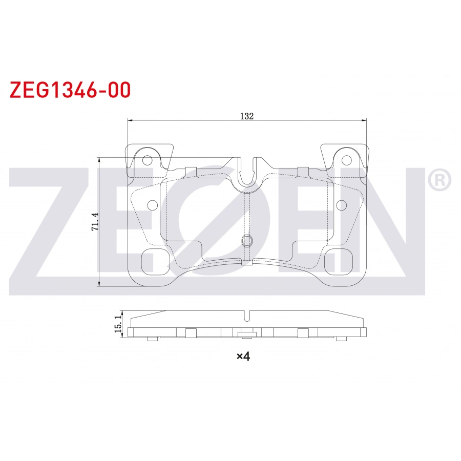 FREN BALATA ARKA PORSCHE CAYENNE (955) S4.8i 2002-2010 / CAYENNE (955) S4.5i V8 2002-2010