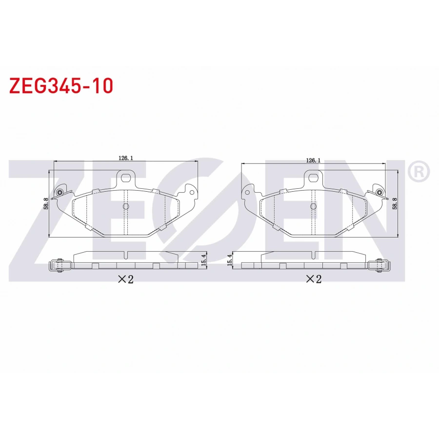 FREN BALATA ARKA RENAULT LAGUNA I (B56,556) 1.6i 1993-2001/ 1.8i 16v 1993-2001/ 1.9 DTI 1993-2001/ ESPACE III 2.0 1996-2002/ SAFRANE 2.0i 1992-2000