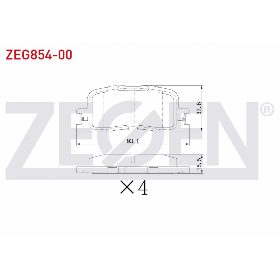 FREN BALATA ARKA TOYOTA CAMRY (_V30) 2.4 VVT-I 2001-2006 / CHERY ALIA 1.6 2008-2011