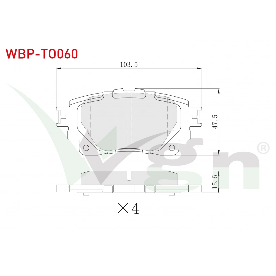 FREN BALATA ARKA TOYOTA COROLLA 2019- / RAV 4 V 2018- / YARIS CROSS 2020-