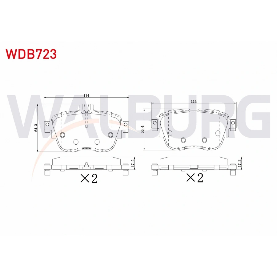 FREN BALATA IKAZLI ARKA MERCEDES E SERISI (W213) E 180 2016- / E SERISI (W213) E 220 d 2016-/ E SERISI (W213) E 300 2016-/ E SERISI (W213) E 250 2016-