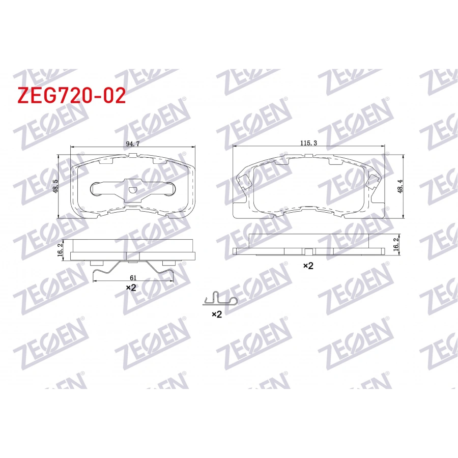 FREN BALATA IKAZLI ON DAIHATSU SIRION 1.0 1998-2005 / SIRION 1.0i 1998-2005/ SIRION 1.3 WT 1998-2005/ YRV 1.3 2001-