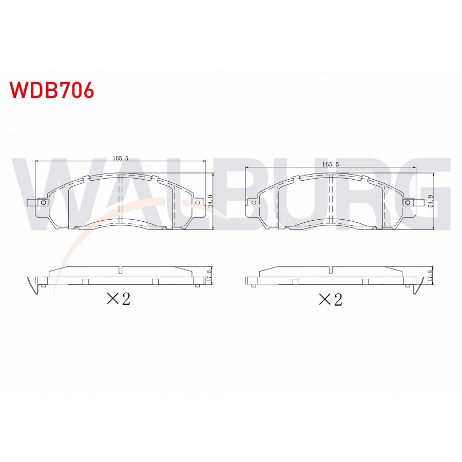 FREN BALATA IKAZLI ON NISSAN NAVARA NP300 (D23) 2.3 DCI 17.00 mm 2015-
