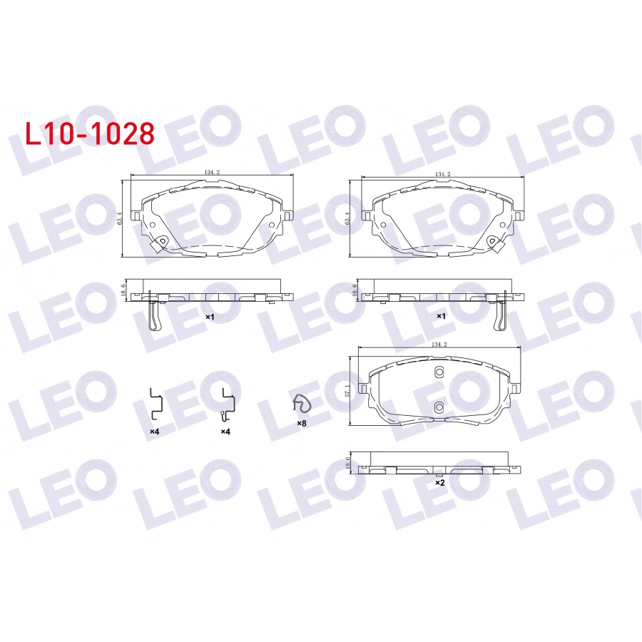 FREN BALATA IKAZLI ON TOYOTA COROLLA 1.6 2012-/ COROLLA 1.33 2012-/ COROLLA 1.4 D-4D 2012-/ AURIS (NZE18,ZRE18) 1.4 D-4D 2012-/ AURIS 1.6 2012-/ AURIS 1.33 2012-