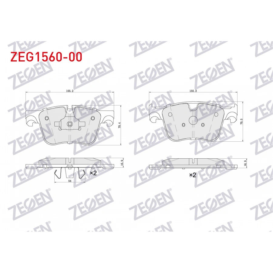 FREN BALATA ON 304 mm DISKLER ICIN PEUGEOT 308 II 1.2 VTI - 1.2 THP - 1.6 THP - 1.6 HDI -2.0 HDI 2014- / CITROEN C4 PICASSO II 1.6 VTI - 1.6 HDI 2013-