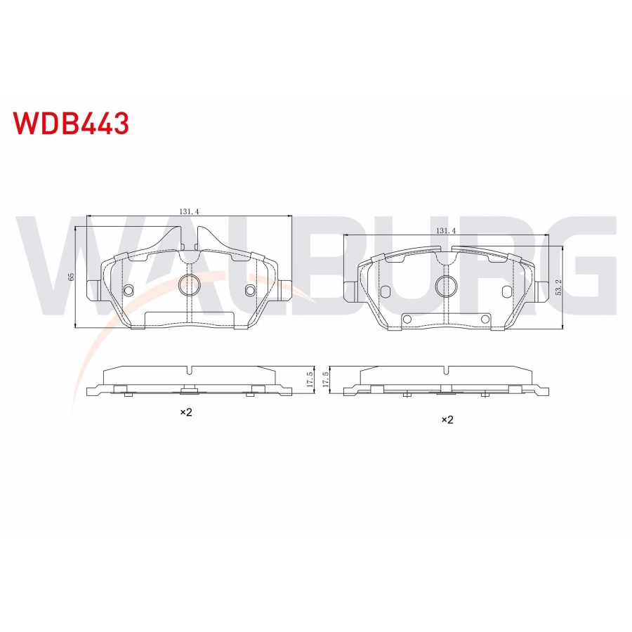 FREN BALATA ON BMW 1 SERISI (E87) 116 i 2003-2012 / 118 i 2003-2012/ 118 D 2003-2012 / MINI COOPER ONE 1.6i 2010-/ MINI COOPER ONE 1.6i 2010-/ MINI COOPER ONE 1.6 D 2010-