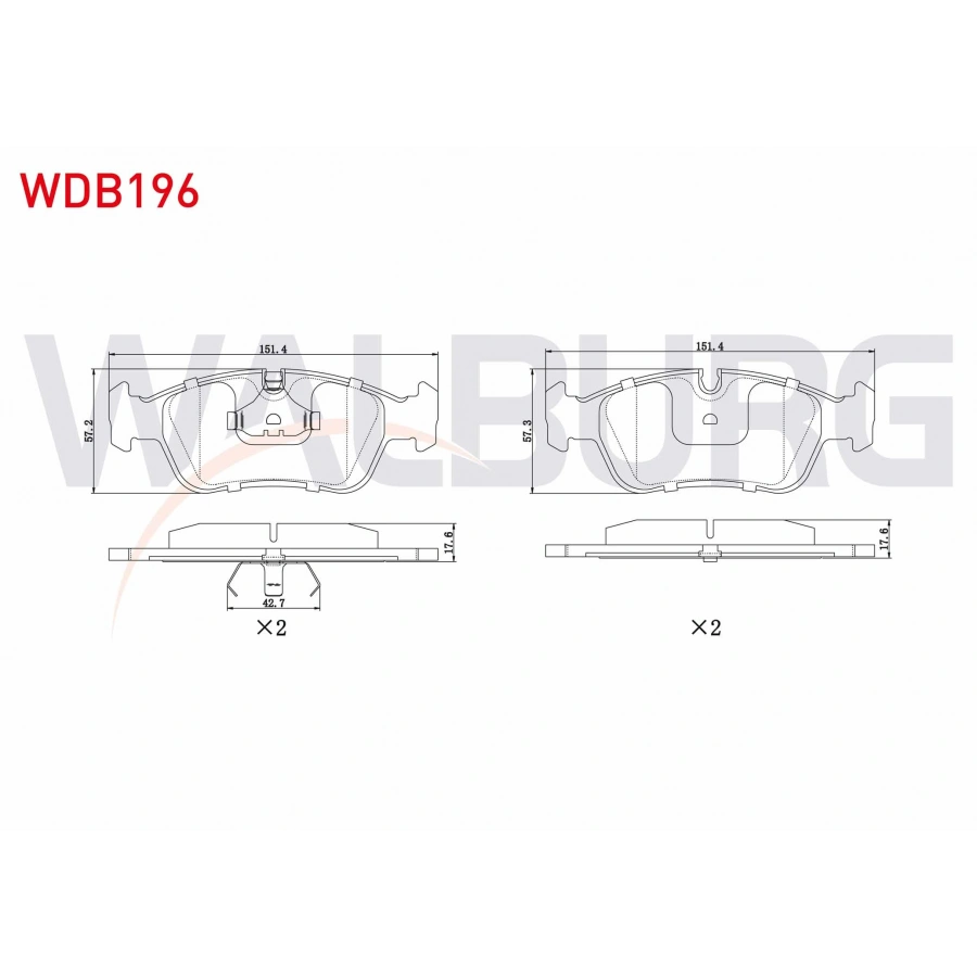 FREN BALATA ON BMW 3 SERISI (E36) 316 i 17.50mm 1990-1998