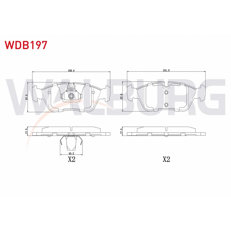 FREN BALATA ON BMW 3 SERISI (E36) 318 i 1990-1998/ (E36) 320 i 1990-1998/ 3 SERISI (E46) 316 i 1998-2005/ (E46) 318 i 1998-2005/ (E46) 320 D 1998-2005/ (E46) 325 i 1998-2005/ (E46) 330 CD 1998-2005
