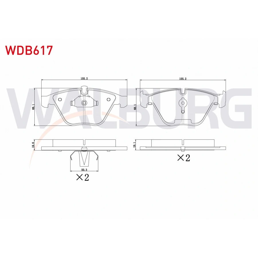 FREN BALATA ON BMW 3 SERISI (E90) 318 i 2005-2011 / (E90) 320 i 2005-2011 / (E90) 320 D 2005-2011 / (E90) 325 D 2005-2011