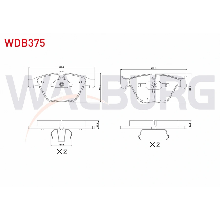 FREN BALATA ON BMW 3 SERISI (E90) 330 Xi 2005-2011/(E92) COUPE 330 D 2005-2011/5 SERISI (E60) 530 D 2003-2010/X1 (E84) 2.0 D 2011-/X1 (E84) 1.6i 2011-/7 SERISI (E65) 730 Li 2001-2009