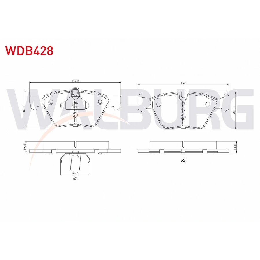FREN BALATA ON BMW 5 SERISI (E60) 520 D 2003-2010/ 5 SERISI (E60) 520 i 2003-2010/ 3 SERISI (E90) 320 D 2005-2011/ 3 SERISI (E90) 316 i 2005-2011/ 3 SERISI (E90) 325 i 2005-2011