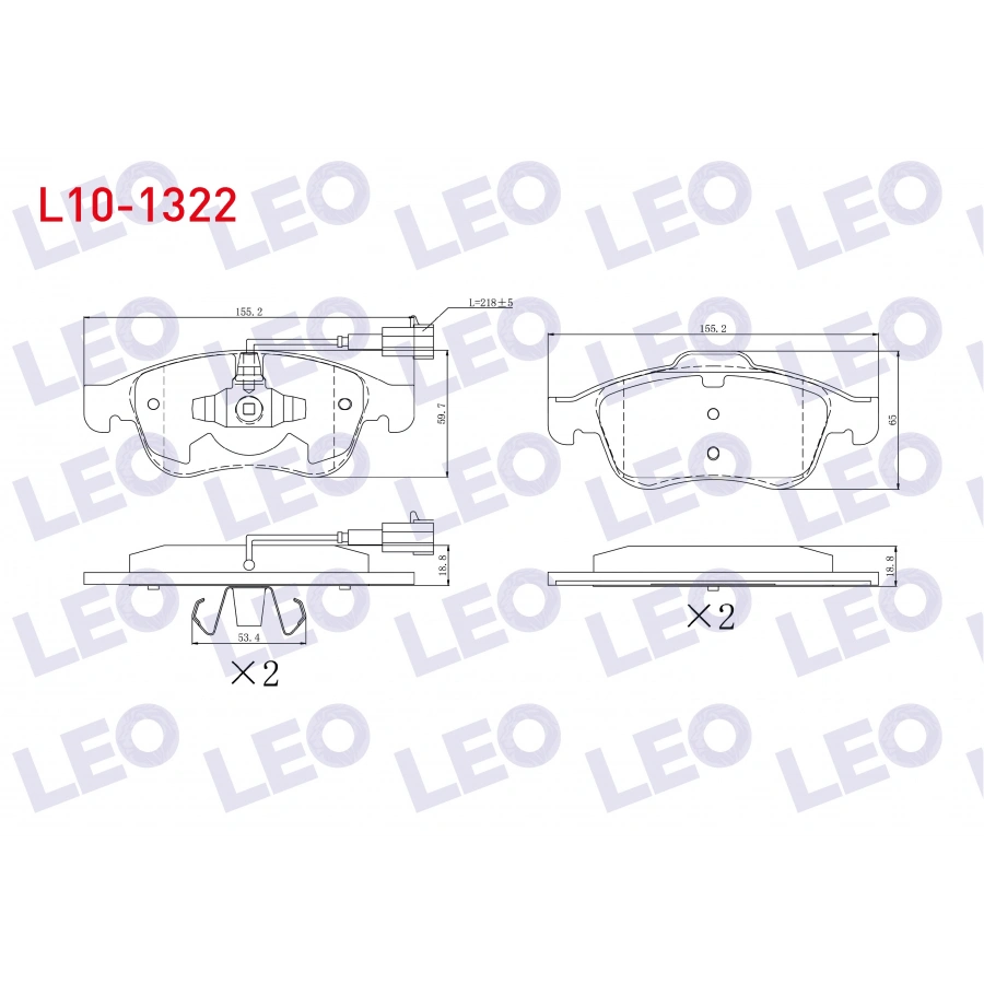 FREN BALATA ON CIFT FISLI ALFA ROMEO GIULIETTA (940) 1.4 TB 2010- / GIULIETTA (940) 1.6 JTD 2010-