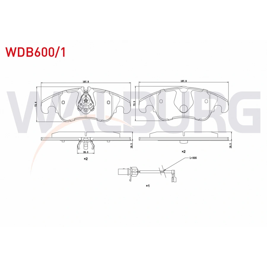 FREN BALATA ON FISLI A4 (8K2,B8) 2.0 TFSI 2007-2015/ 2.0 TDI 2007-2015/ A5 (8T3) 3.0 TDI 2007-2017/ 3.2 FSI 2007-2017/ A6 (4G2,C7) 2.0 TDI 2010-/ 2.0 TFSI 2010-/ Q5 (8R) 2.0 TDI 2008-/ 2.0 TFSI 2008-