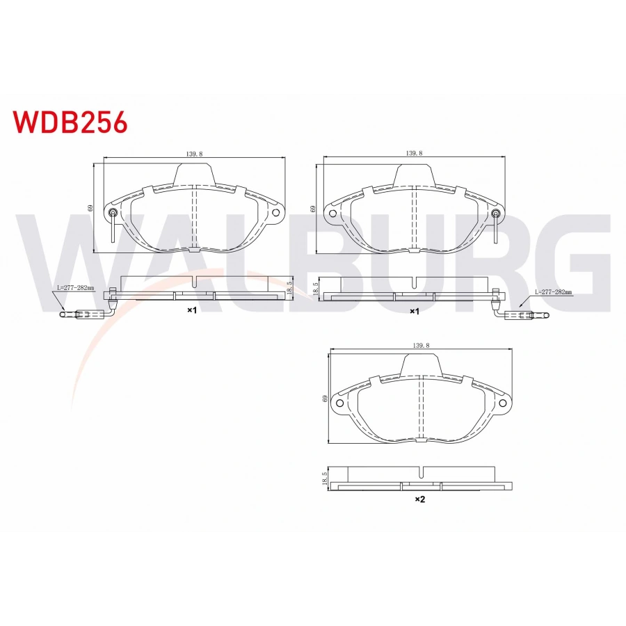 FREN BALATA ON FISLI FIAT SCUDO (220P) 1.9 D 1996-2006/ 2.0 JTD 1996-2006/ CITROEN JUMPY I 1.6 HDI 1994-2007/ JUMPY I 2.0 HDI 1994-2007/ PEUGEOT EXPERT 1.9 D 1996-2006/ EXPERT 2.0 HDI 1996-2006