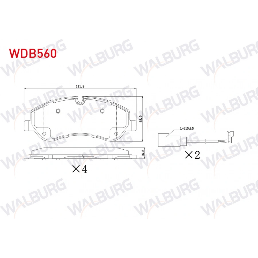 FREN BALATA ON FISLI FORD TRANSIT CUSTOM (V362) 2.2 TDCI 2012-/ TRANSIT (V363) 2.2 TDCI 2014-