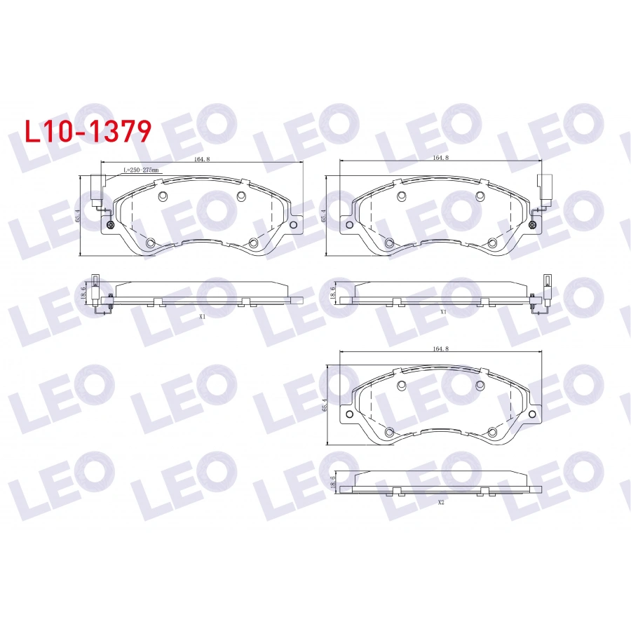 FREN BALATA ON FISLI FORD TRANSIT (V347) 2.2 TDCI - 3.2 TDCI (ONDEN CEKIS) 2006-2014 / TRANSIT (V348) 2.2 TDCI - 3.2 TDCI (ONDEN CEKIS) 2006-2014