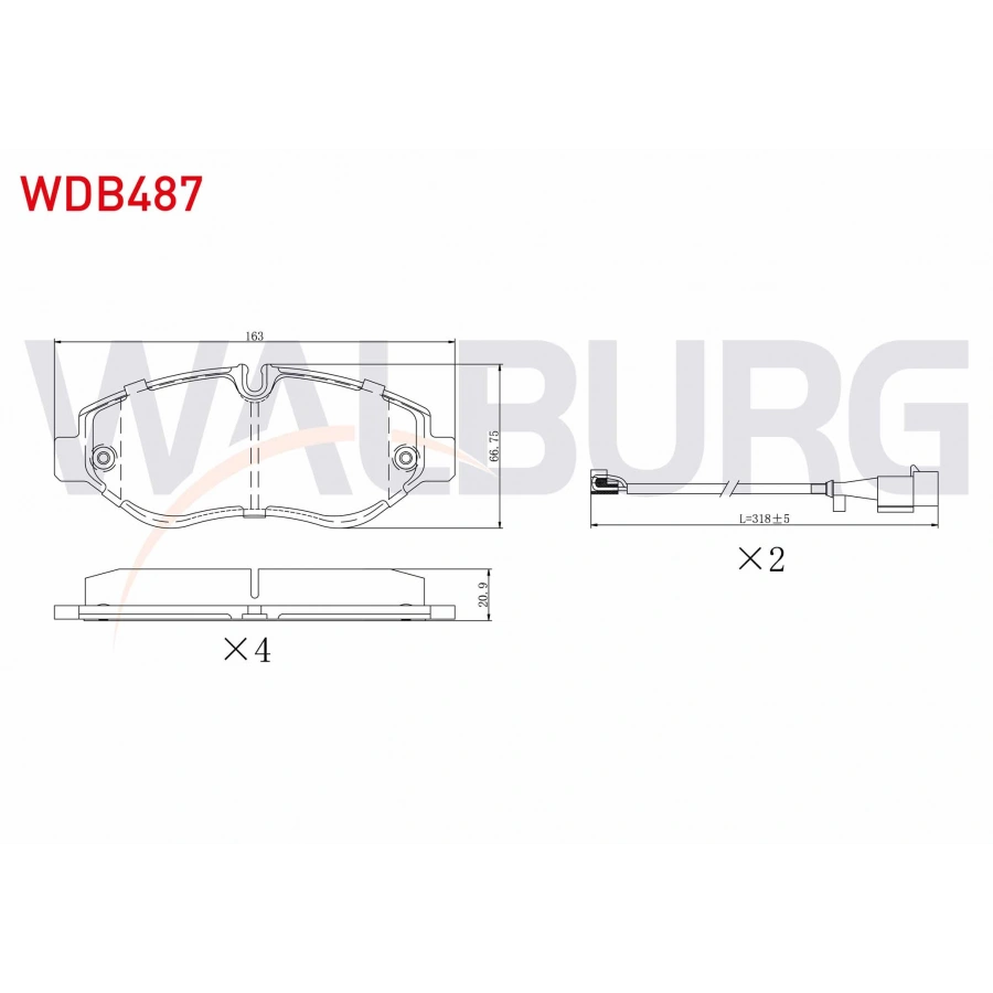 FREN BALATA ON FISLI IVECO DAILY IV 2.3i 2006-2011