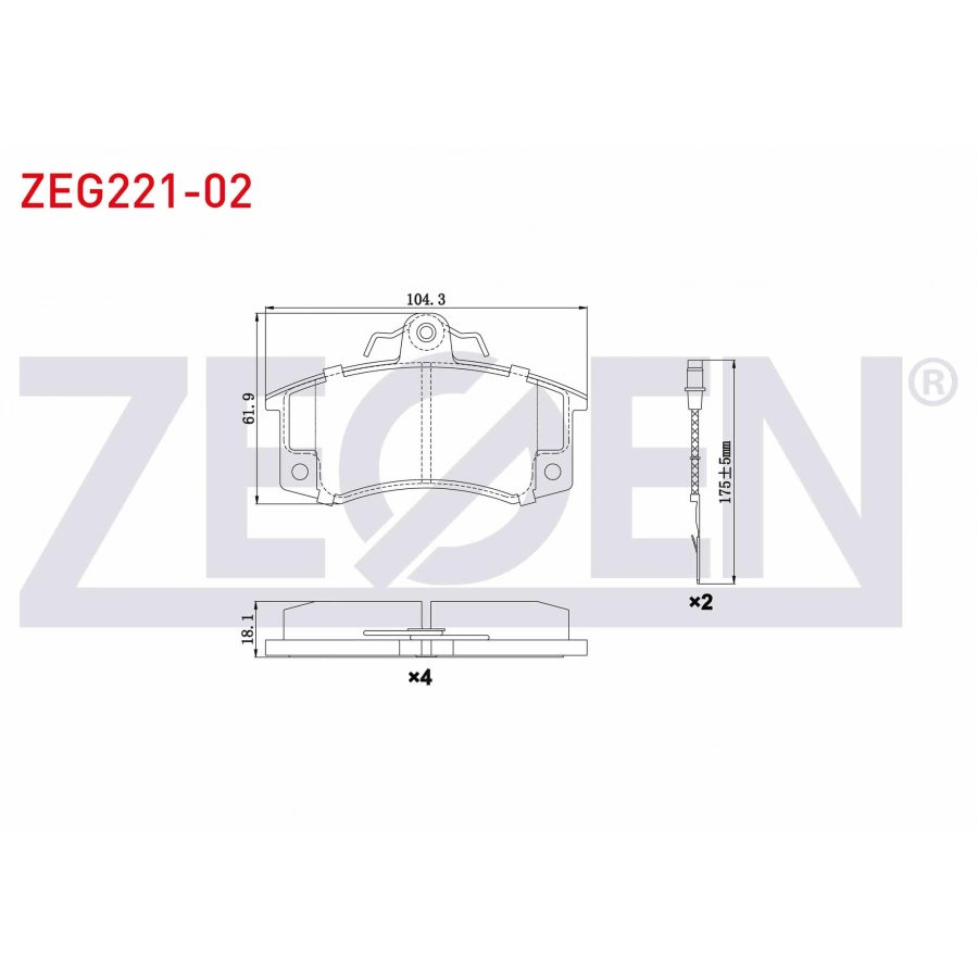 FREN BALATA ON FISLI LADA SAMARA 1500 1986-1994 / VEGA (2110) 1.6i 16v 2000- / KALINA (1118) 1.6i 2004- / VEGA (2110) 1.6i 8v 2000-