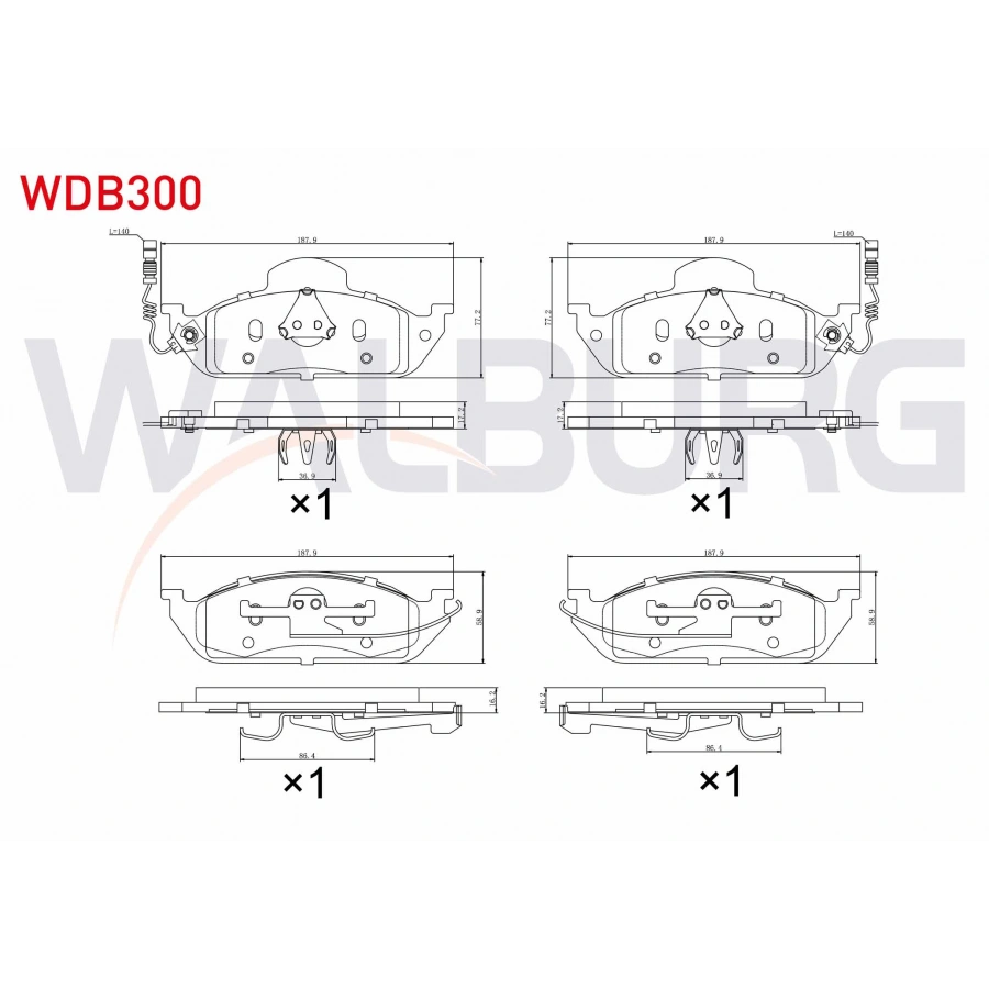 FREN BALATA ON FISLI MERCEDES M CLASS (W163) ML 270 CDI 1998-2005 / M SERISI (W163) ML 320 1998-2005