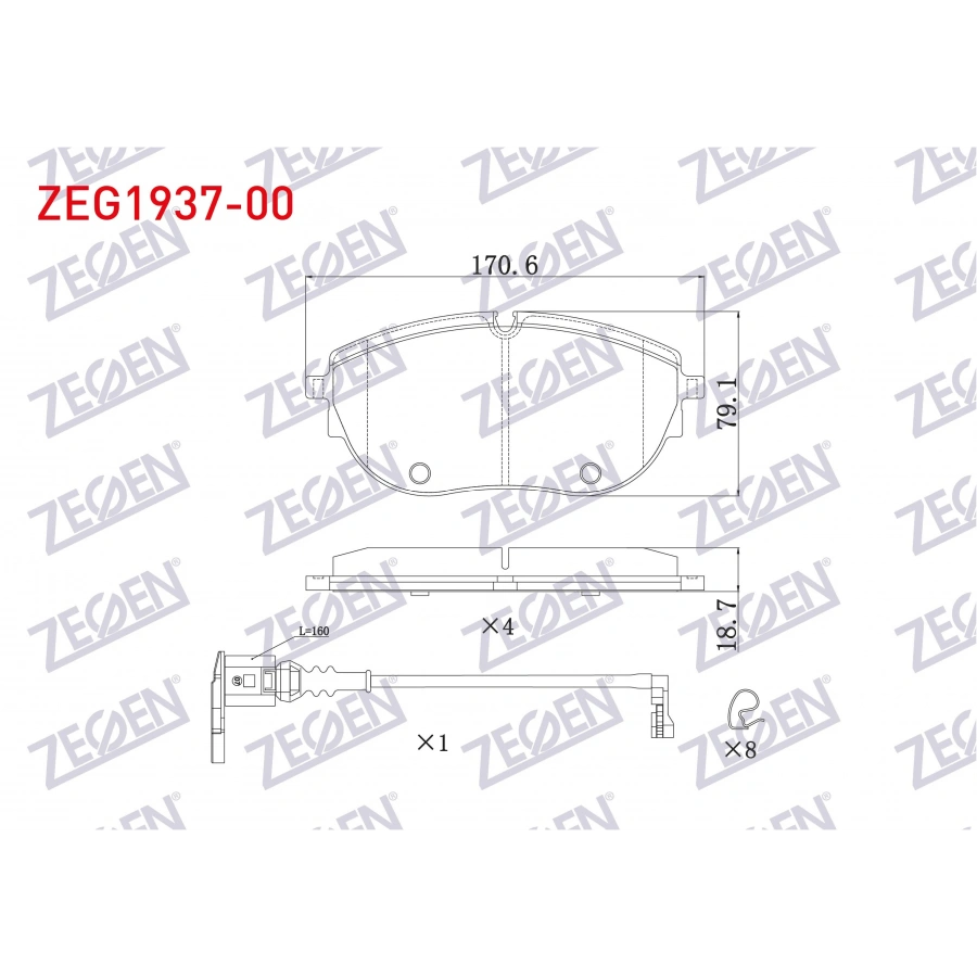 FREN BALATA ON FISLI VOLKSWAGEN TRANSPORTER VII 2019-