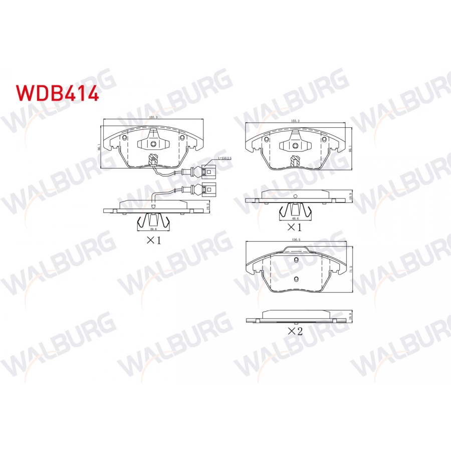 FREN BALATA ON FISLI VW GOLF V 1.4 TSI 2003-2009/ JETTA IV 1.6 TDI 2011-/ SCIROCCO 1.4 TSI 2008-/ CADDY III 2.0 TDI 2004-2015/ LEON 1.4 TSI 2005-2012/ YETI 1.2 TSI 2009-/ SUPERB 1.9 TDI 2002-2010
