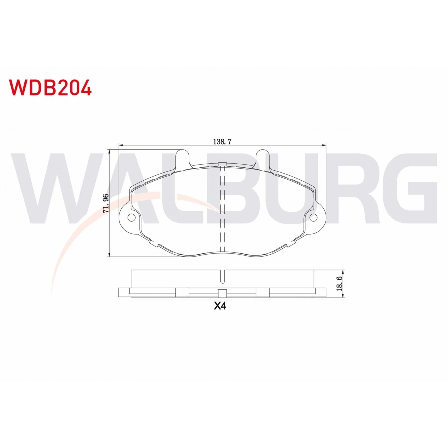 FREN BALATA ON FORD TRANSIT (E_ _) 2.5 DI T15 18.80mm 1994-2000