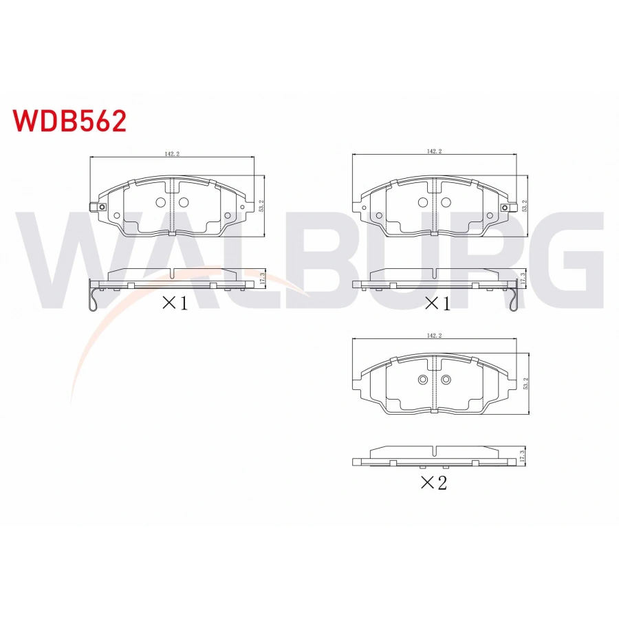 FREN BALATA ON IKAZLI CHEVROLET AVEO (T300) 1.2 16v 2011-2014 / AVEO (T300) 1.4 16v 2011-2014